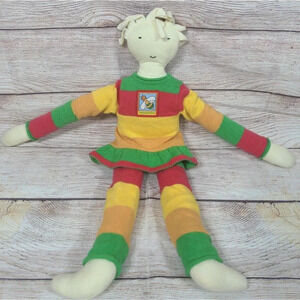 Happy Green Bee Organic Cotton Cloth Rag Doll Stuffed Toy Outfit 18"